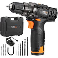 Tacklife Avvitatore Elettrico 12V,PCD01B Trapano a Batteria 2000mAh Ricaricabile di Tensione Ampia 100-240V 19 Coppie Max 27Nm,