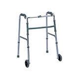 Deambulatore per anziani con 2 ruote anteriori, altezza regolabile 79-97cm, molto leggero e resistente: Amazon.it: Commercio, In