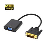 ELUTENG Adattatore da DVI-D a VGA 1080P cavo da DVI I a VGA, convertitore da maschio a femmina 24+1 25+1 per computer portatile