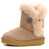 EagsouniTM Bambine e Ragazze Carino Delicatamente Solo Stivali da Neve Morbide Scarpe di Cotone Piatto Pelliccia Stivali: Amazon