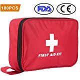 Kit di Pronto Soccorso 180 Pezzi, WEINAS Compatto Kit Di Primo Soccorso Professionale per Casa, Auto, Campeggio, Escursionismo,S