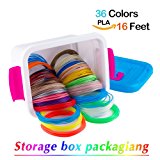 NanHong roll outThe New 3D Pen Filament Refills Storage box Kit 6 Glow in the Dark Colors 1.75mm pla.36 Colors-16 Feet Each Colo