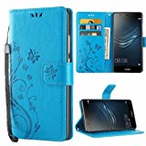 iDoer Retro Farfalla Fiore Modello Stampata Design Con Cinturino da Polso Custodia in pelle Protettiva Cuoio Portafoglio Flip Co