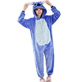 Minetom Blu Stitch Kigurumi Pigiama Unisex Adulto Cosplay Halloween Costume Animale Pigiama: Amazon.it: Abbigliamento