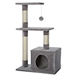 Dibea Albero Tira Graffi Giocattolo Gatti, Grigio Chiaro: Amazon.it: Prodotti per animali domestici