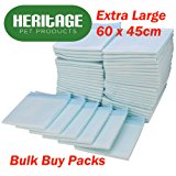 Heritage Pet Products - Tappetini di addestramento per insegnare ai cuccioli dove fare i bisogni, formato grande, 60 ,x 45&n