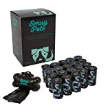 SmugPets 300 Borse per Rifiuti di Cani Biologici Biodegradabili Premium- Sacchetti per Cacca di Cane con Dispenser e Clip di Pio