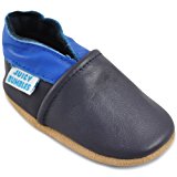 Scarpe Bambino in Morbida Pelle - Scarpine Neonato in Pelle con Suolla Scamosciata - Scarpe Primi Passi - Scarpette Neonato - Sc