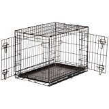 AmazonBasics - Gabbia per cani in metallo, pieghevole, con 2 sportelli, 76 cm: Amazon.it: Prodotti per animali domestici