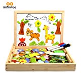 Puzzle Magnetico Legno Lavagna Magnetica Bambini Infinitoo Puzzle Numeri 100 Pezzi Animali Vegetazione Giochi Educativi Giochi C