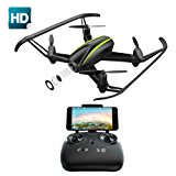 Potensic Drone U36W con Telecamera HD 720P WiFi FPV 2.4Ghz , Drone Telecomandato Funzione di Sospensione Altitudine,con SD Sched
