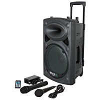 Ibiza PORT8VHF-BT-WH Impianto audio portatile cassa attiva (400 Watt, ingressi USB SD MP3, 2 microfoni, batteria integrata, tele