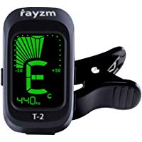 Rayzm Accordatore per Chitarra con clip per Chitarra-Basso-Ukulele-Violino-Banjo, display LCD ampio e visible con note grandi pe