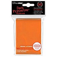 Deck Protector Sleeves: 50 Solid Orange