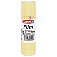 tesafilm, nastro adesivo, rotolo grande, Standard, 10 rotoli 8: 10m x 19mm bianco