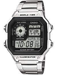Casio Orologio Digitale Uomo con Cinturino in Acciaio Inox AE-1200WHD-1AVEF