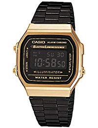Casio Orologio Digitale Quarzo Unisex con Cinturino in Acciaio Inox A168WEGB-1BEF