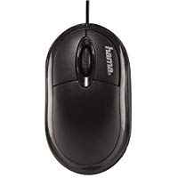 Hama 134952 Mouse Ottico USB a 3 Tasti con Scroll, 1200 dpi, Nero