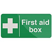 FIXMAN 349616 200 x 100 mm, scritta in inglese"First Aid Box"