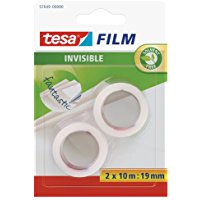 Tesa 57649-00000-01 Tesafilm Invisible, 2 Rotoli