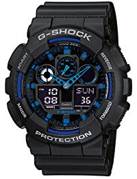 Casio Orologio analogico-Digitale Quarzo Uomo con Cinturino in Resina GA-100-1A2ER
