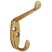 FORGE, FGEHOOKHCBR, Hook cappello e cappotto - Ottone Finitura 83 millimetri Confezione da 2