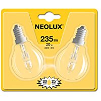 Neolux Lampada Alogena E14, 20 W, Confezione da 2
