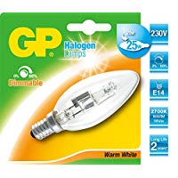 GP Lighting 047490-HLME1 20W E14 D Bianco caldo lampadina alogena