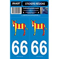 STICKZIF SR66 - 2 2 adesivi regione Dipartimento 66 ans Catalogna, Set di 2