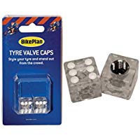 BikePlan tappo della valvola pneumatico BKP064 Whte-Black, colore: trasparente