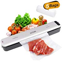 Macchina Sottovuoto per Alimenti Professionale, ACTOPP Sigillatrice Sottovuoto Alimenti Portatile per Casa e Campeggio con 1 Tub