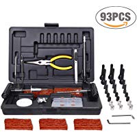 Kit per 93pcs Riparazione Pneumatici, TECCPO Professional Kit di Riparazione, per la Riparazione di Forature per Pneumatici con