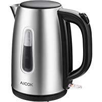 Aicok Bollitore Elettrico, 1.7L Bollitori In Acciaio Inox, Professional Strix Termostato Di Controllo Cordless Bollitori Elettri