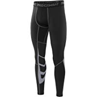AMZSPORT di sport degli Uomini freddo secco UX Compressione media calzamaglia Baselayer ghette pelli termici pantaloni di formaz
