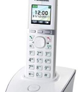 Panasonic KX-TG8051JTW Telefono Cordless Digitale (DECT) Singolo, Ampio Schermo LCD a Colori, Schermo e Tasti Retroilluminati, S