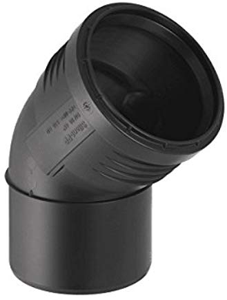 Geberit 390.222.14.1 Curva 45 Gradi Silent-PP GTB, Grigio