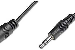 Digitus AK102023 Cavo Stereo da 3.5 mm, Prolunga Scheda Audio per Cuffie-Casse Maschio-Femmina, 1.50 m