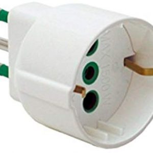 Fanton 82120 Adattatore semplice spina italiana 2P+T 10A a presa italiana-tedesca 2P+T 16A