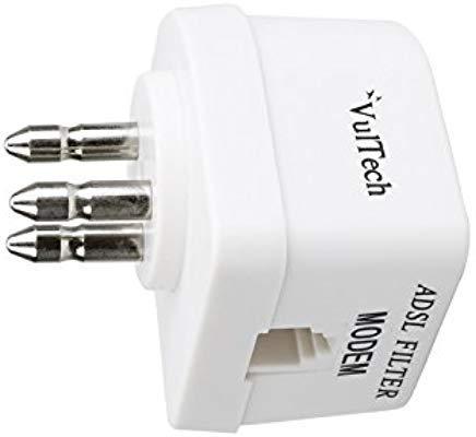 VulTech SN20312 Filtro ADSL Tripolare RJ11, Bianco