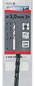 Bosch 2 608 596 788, Punta per Trapano Elicoidale, 2 pezzi
