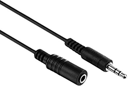 HDSupply LP-AC015-010 Cavo di estensione stereo audio da 3,5 mm maschio a 3,5 mm femmina da 1,00 m, nero