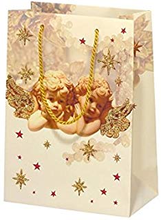 Susy Card 40001616 Natale della borsa regalo 16 X 22 X 8, motivo: romantic Angels
