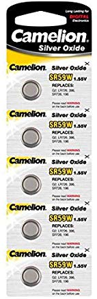 Camelion SR59 W 1.55 V batteria a bottone in ossido di argento (Confezione da 5)