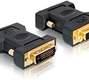 DeLOCK Adapter DVI 24+1 male-female DVI-D Nero