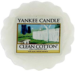 yankee candle Clean Cotton Tart da Fondere, Cera, Bianco, 2x5.7x5.5 cm