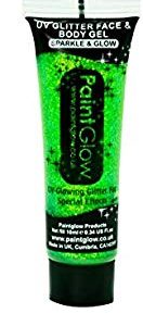 SMIFFYS Smiffy's 46049 - UV Body Glitter Gel 10Ml Verde, Taglia Unica