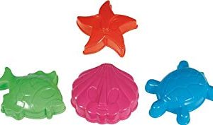 Simba Toys Animali, 4 formine per la sabbia, 10 cm
