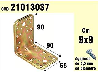 WOLFPACK 21013037 - Supporto per il legno, angolo di 65 x 90 x 90-2.5