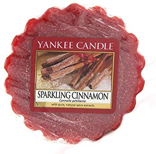 Yankee Candle Sparkling Cinnamon Tart da Fondere, Cera, Rosso, 5.8 x 5.7 x 1.7 cm