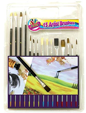 Set Di Pennelli Artbox Con Manico In Legno (Pacco da 15)